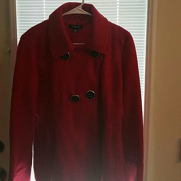 Papaya L Short Peacoat