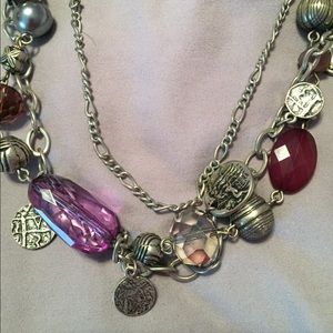Premier Design purple and silver necklace