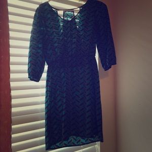 Blue patterned dress