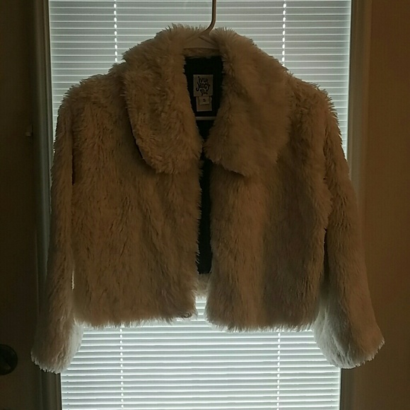 White ivy Jane faux fur coat