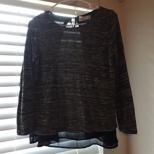 A and F sweater w open back