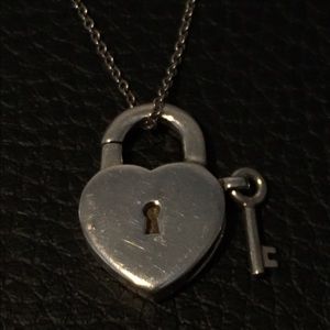 Tiffany & Co. heart lock and key necklace