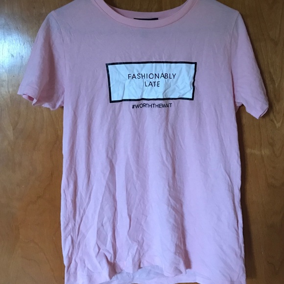 baby pink light weight tee