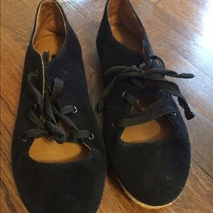 Black madewell lace up loafers