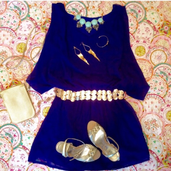 Colbolt blue chic dress.
