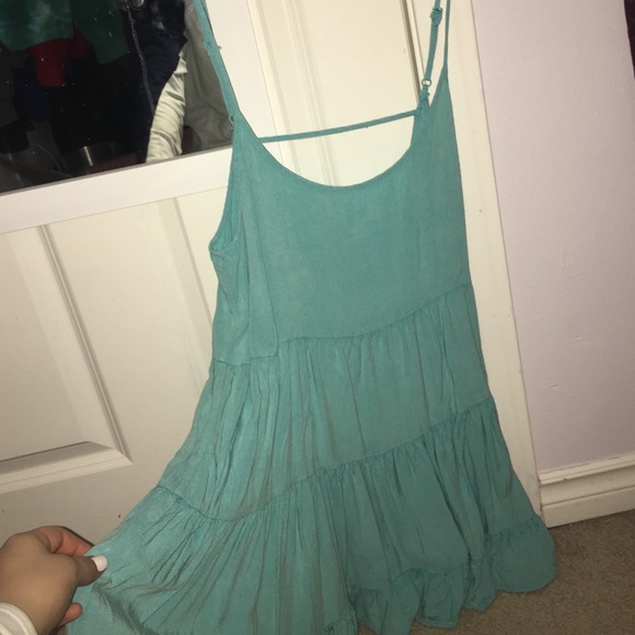 Womens Blue Flowy Dress