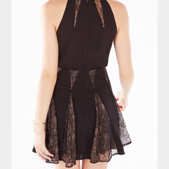 BCBG MAXAZRIA Teena Lace Inserts Halter Dress - Picture 4 of 6
