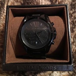 Never worn All black Michael Kors watch