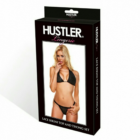 Hustler Lingeries Lace Bikini Top and Thong Set. - Picture 3 of 3