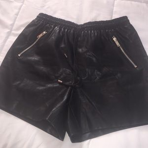 Faux Leather Shorts
