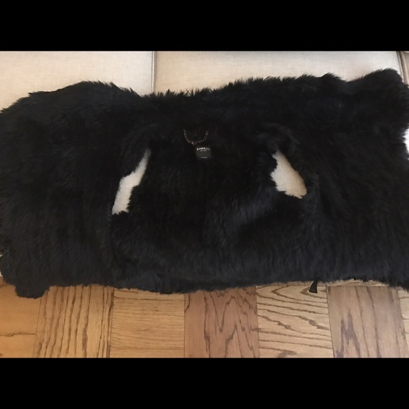 Bebe real bunny fur vest