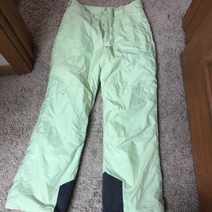 Light green Columbia ski pants size 14/16