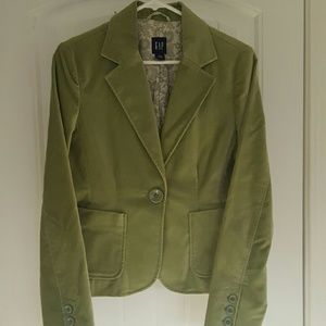 Moss Green Velveteen Blazer