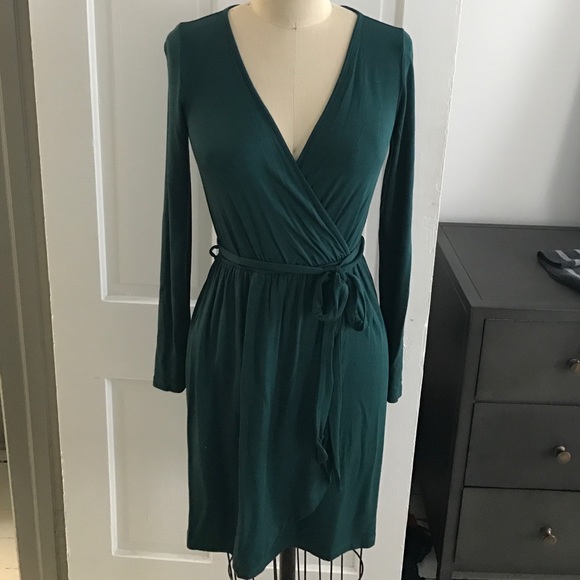 Faux wrap dress by Tart: peacock green