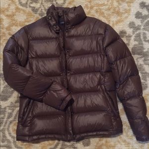 Lands End Brown Puff Jacket