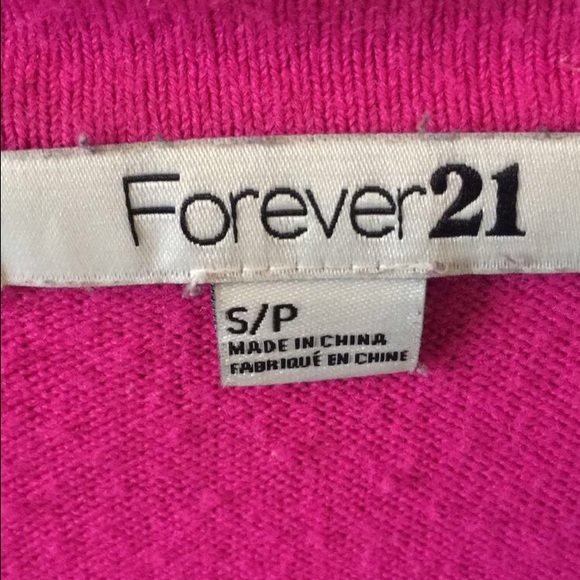 Hot Pink Thick Button Up Cardigan Sweater w Pocket - Picture 3 of 5