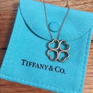 tiffany heart clover necklace