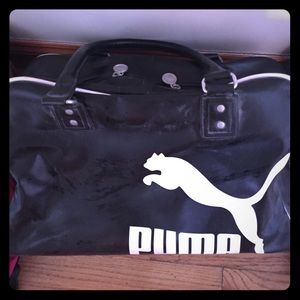 Puma leather travel bag