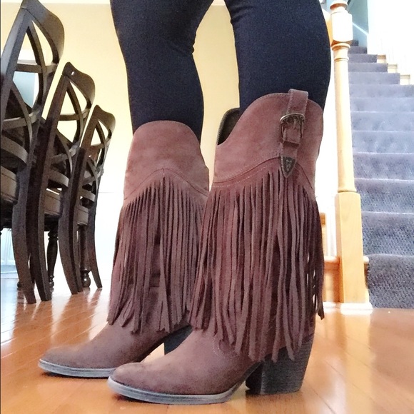 Madden Girl Brown Fringe Boot