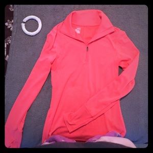 Peach under armour zip up