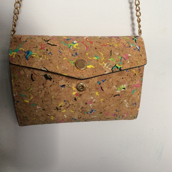 Rainbow cork clutch / cross body