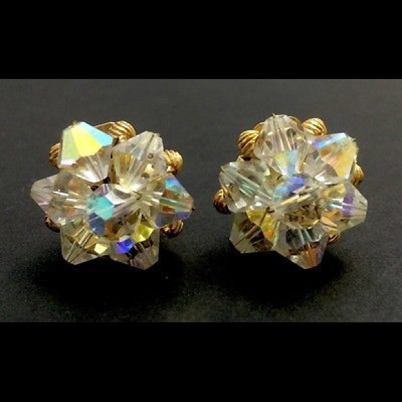 Vintage Silver-Tone Metal Large Aurora Borealis. - Picture 4 of 4