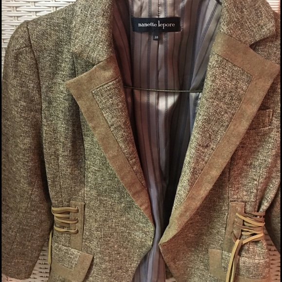 3/4 length sleeve brown tweed jacket!! Sale