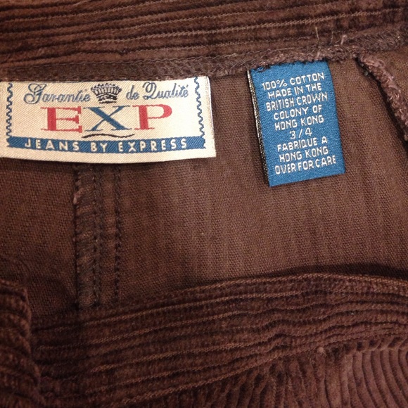 EXPRESS Corduroy Mini-Skirt, Brown, Size 4 - Picture 3 of 3