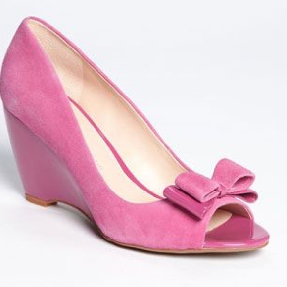 Franco sarto fuchsia suede heels