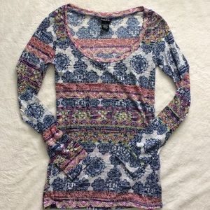 Tribal Print Long Sleeve Shirt