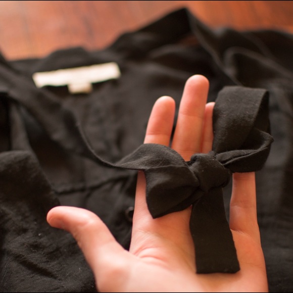 LOFT Black Button-Up