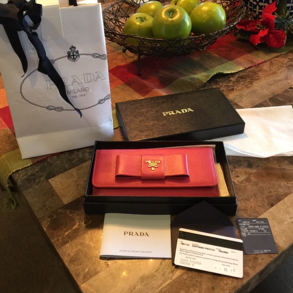 Authentic Prada bow wallet