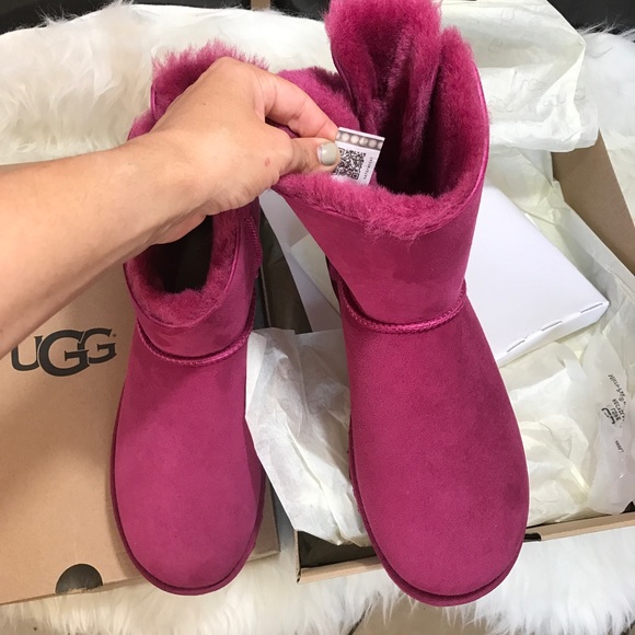 UGG Mini Brigette Bow limited edition boots sz 7,8 - Picture 2 of 5