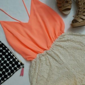 ⚡Floral Lace Romper