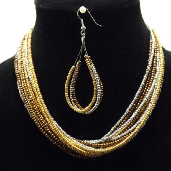 Bronze & Silver Necklace