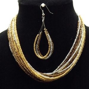 Bronze & Silver Necklace