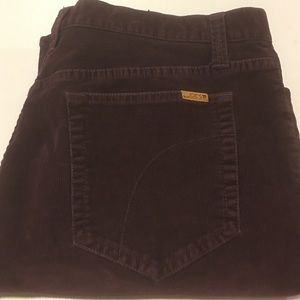 Joe's corduroy 36w/33L Bordeaux color 3% stretch