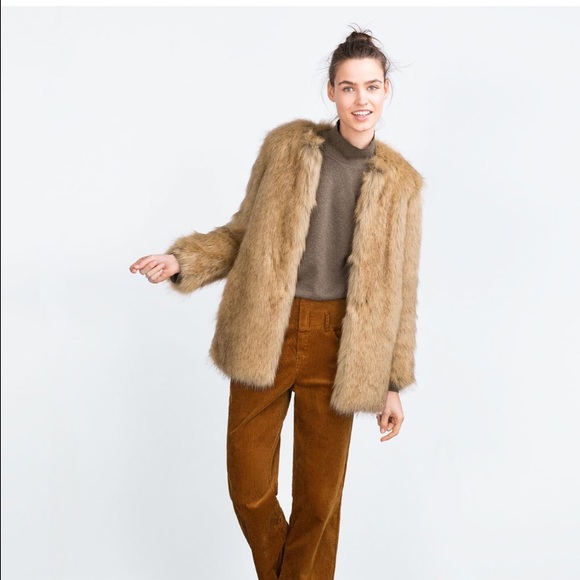 Zara Faux Fur Jacket BRAND NEW