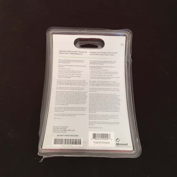 1600 Xbox live points, never opened - Picture 2 of 2