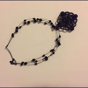 Lia Sophia Necklace with black stones