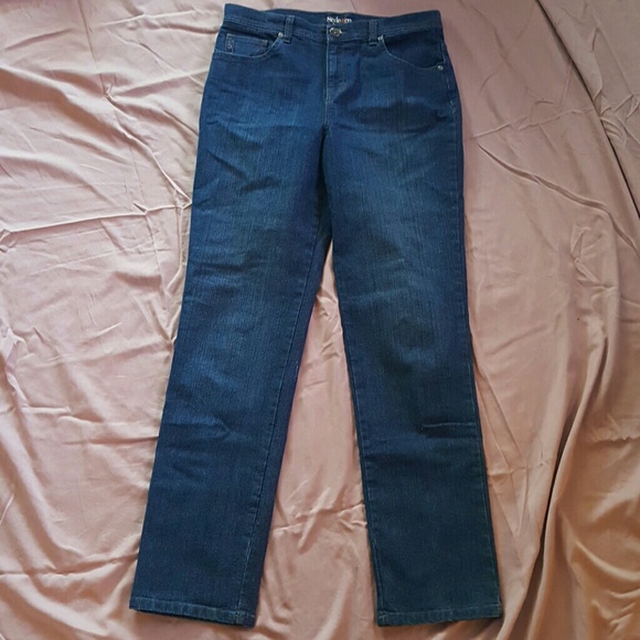 Blue denim jeans