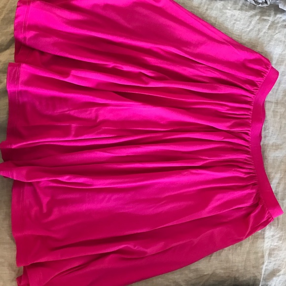 Hot pink A-line dress with stretch waist