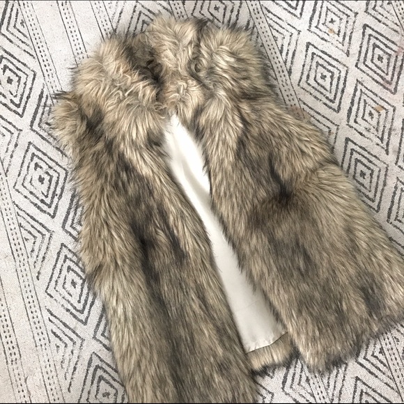 Michael Kors faux coyote fur vest