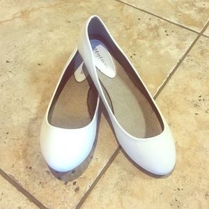 Brand new white flats