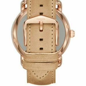 Q Wander leather strap / band Natural beige color