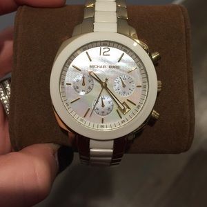 Mother of pearl and gold Michael Kors watch!