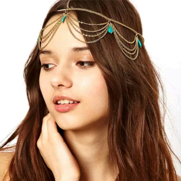 Turquoise jewelry headband