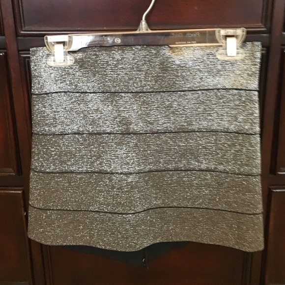 Bandage silver and sparkly skirt