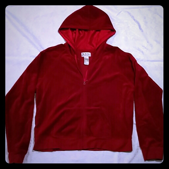 Red velvet hoodie