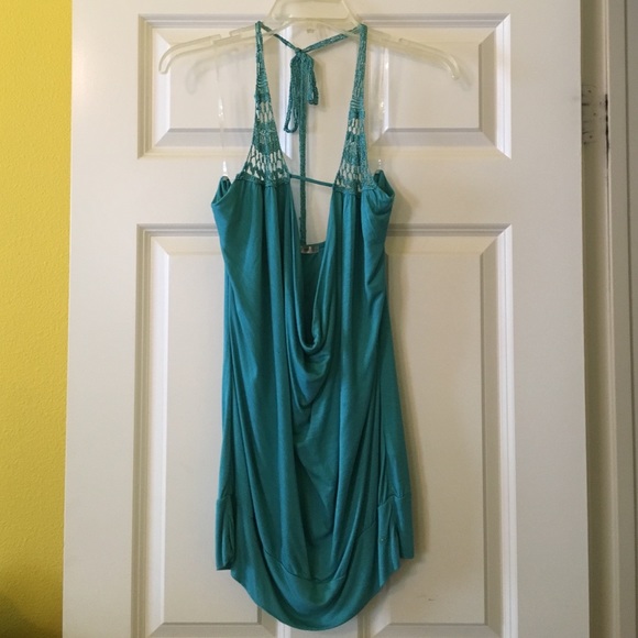 Slinky teal dress